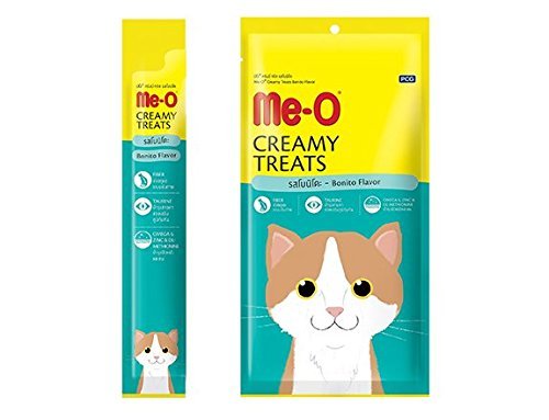 Me-O Adult Creamy Treats Bonito Flavor,Cat,60 G (Pack of 12,720 G)